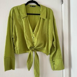 Zara blouse / size S / green